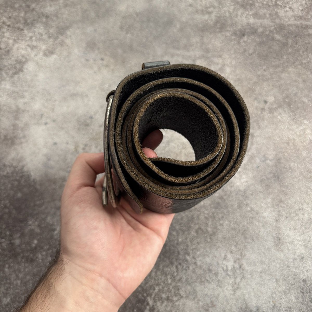 Hysteric Glamour Avant Garde Vintage Black Real Leather Wide Waist Belt Size ONE SIZE - 9 Thumbnail