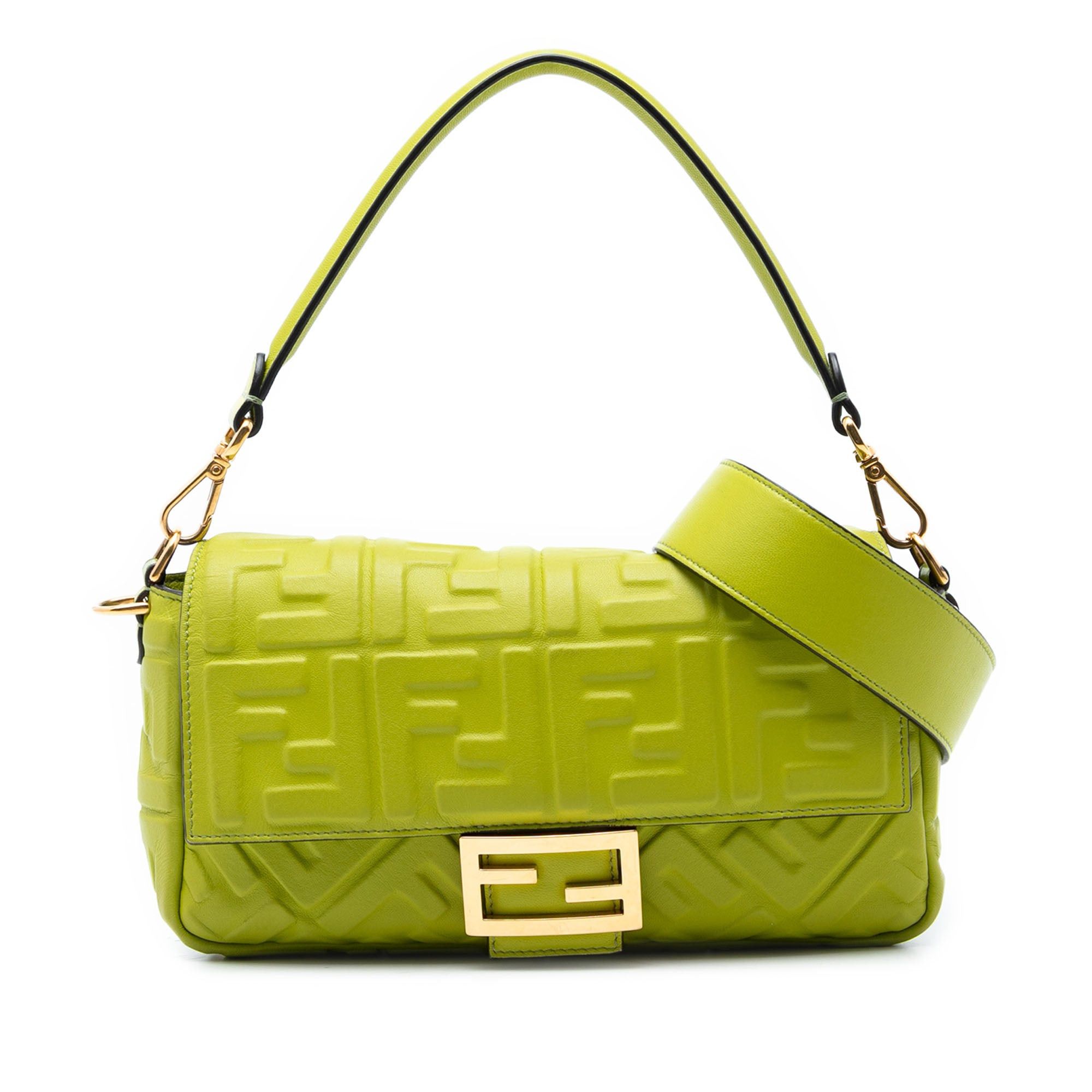 Fendi Zucca Embossed Leather Baguette Satchel Size ONE SIZE - 1 Thumbnail