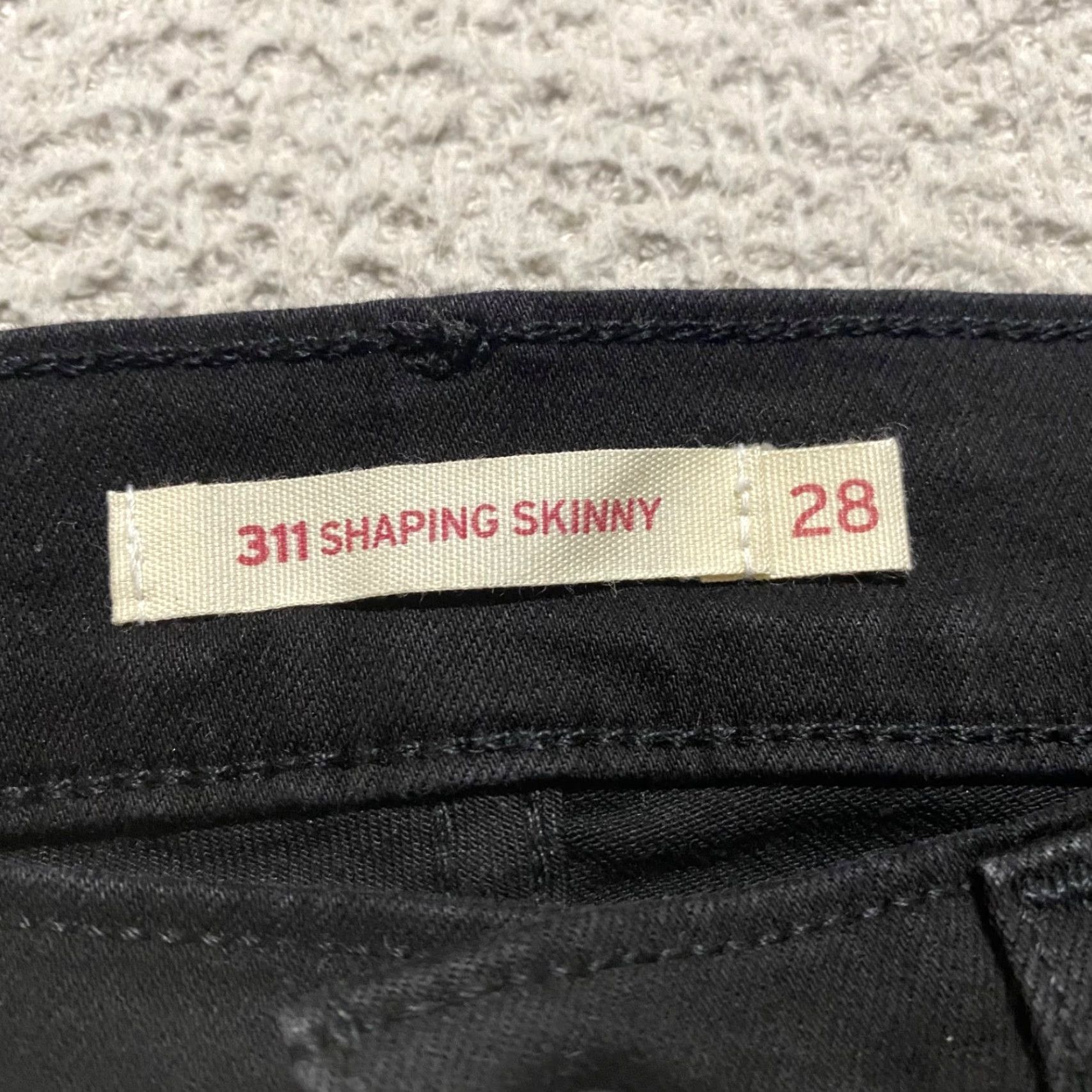 Levi's VINTAGE Levi's 311 Shaping Skinny Jeans Womens 28 Black Denim Dark Wash Mid Rise 5-Pocket Design Inseam 29 Size 27" / US 4 / IT 40 - 3 Thumbnail