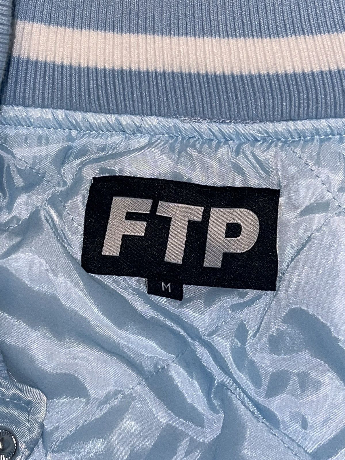 Fuck The Population FTP varsity jacket - baby blue Size US M / EU 48-50 / 2 - 7 Thumbnail