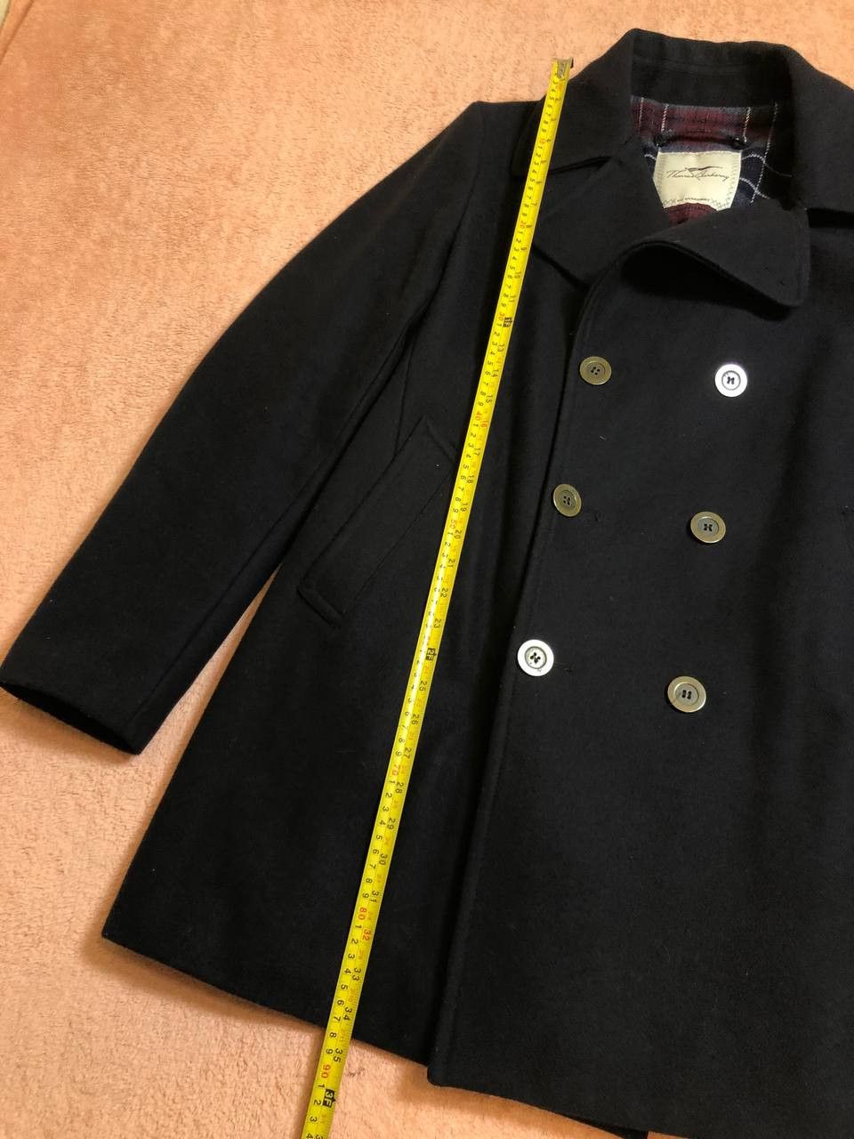 Burberry Thomas Burberrys Coat Navy Wool Double Breasted Size US XL / EU 56 / 4 - 16 Thumbnail
