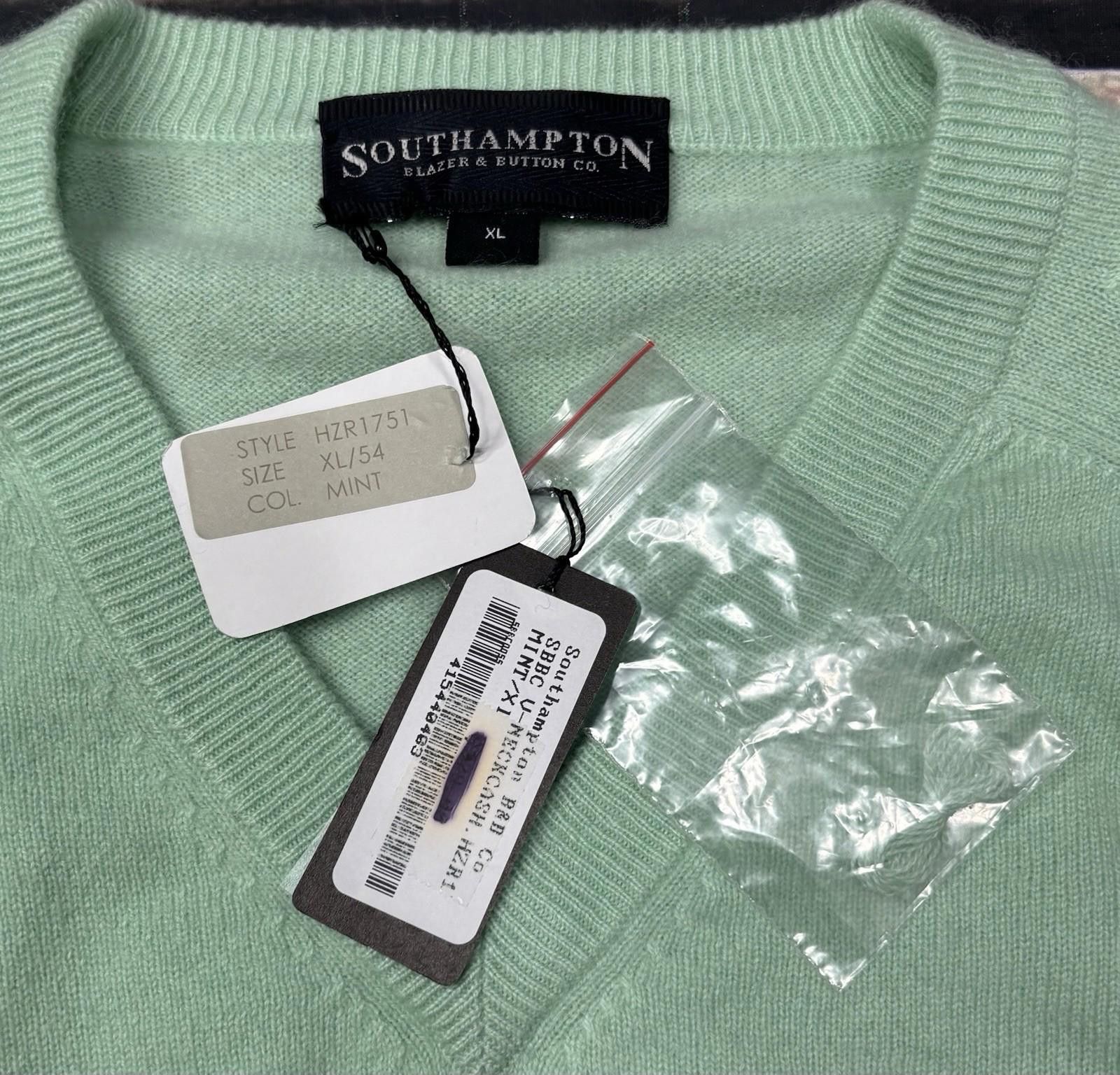 Other Southampton Cashmere Sweater Mens XL Mint Green NEW Size US XL / EU 56 / 4 - 2 Thumbnail