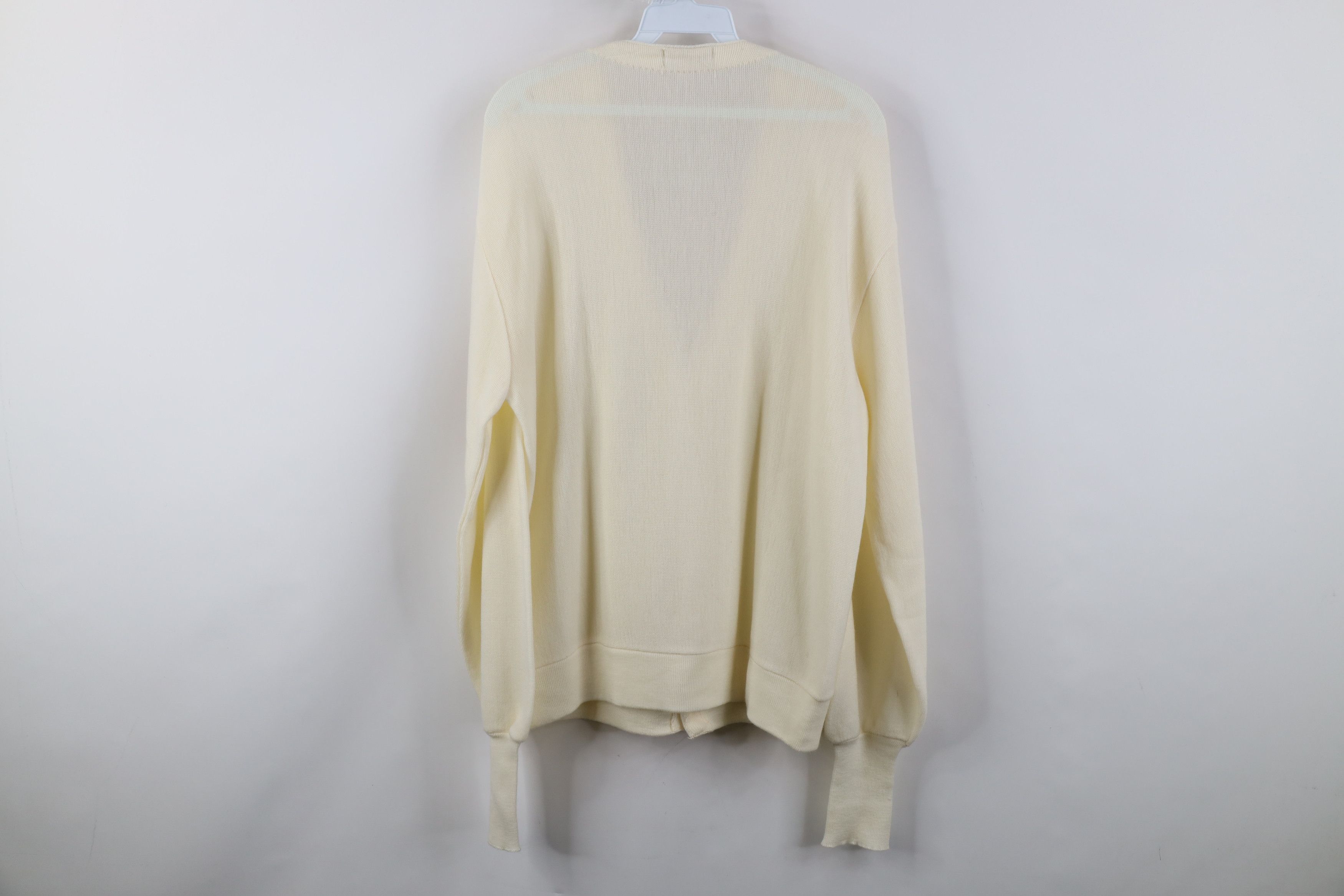 Vintage Vintage 70s Streetwear Cobain Cardigan Sweater Cream USA Size US L / EU 52-54 / 3 - 9 Thumbnail