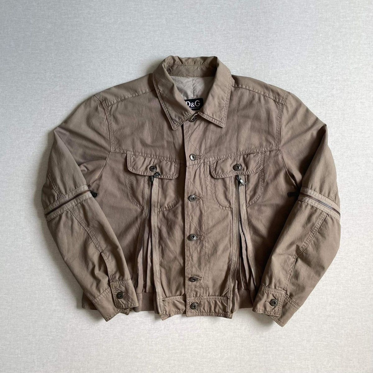 A/W 2003 Dolce Gabbana Multi Zip Trucker Jacket