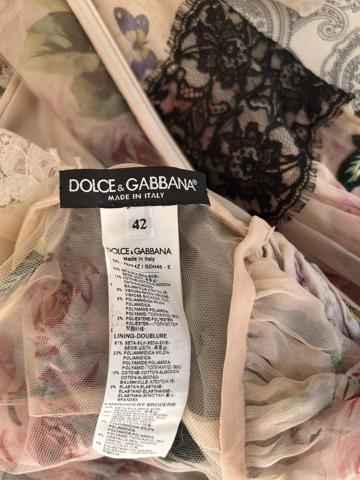 Dolce & Gabbana Floral lace embroidered floor length dress Size M / US 6-8 / IT 42-44 - 3 Thumbnail