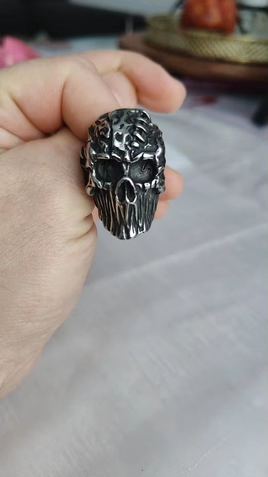 Jewelry Devil Skull Ring Streetwear Jewelry Fashion Gift Size ONE SIZE - 2 Thumbnail