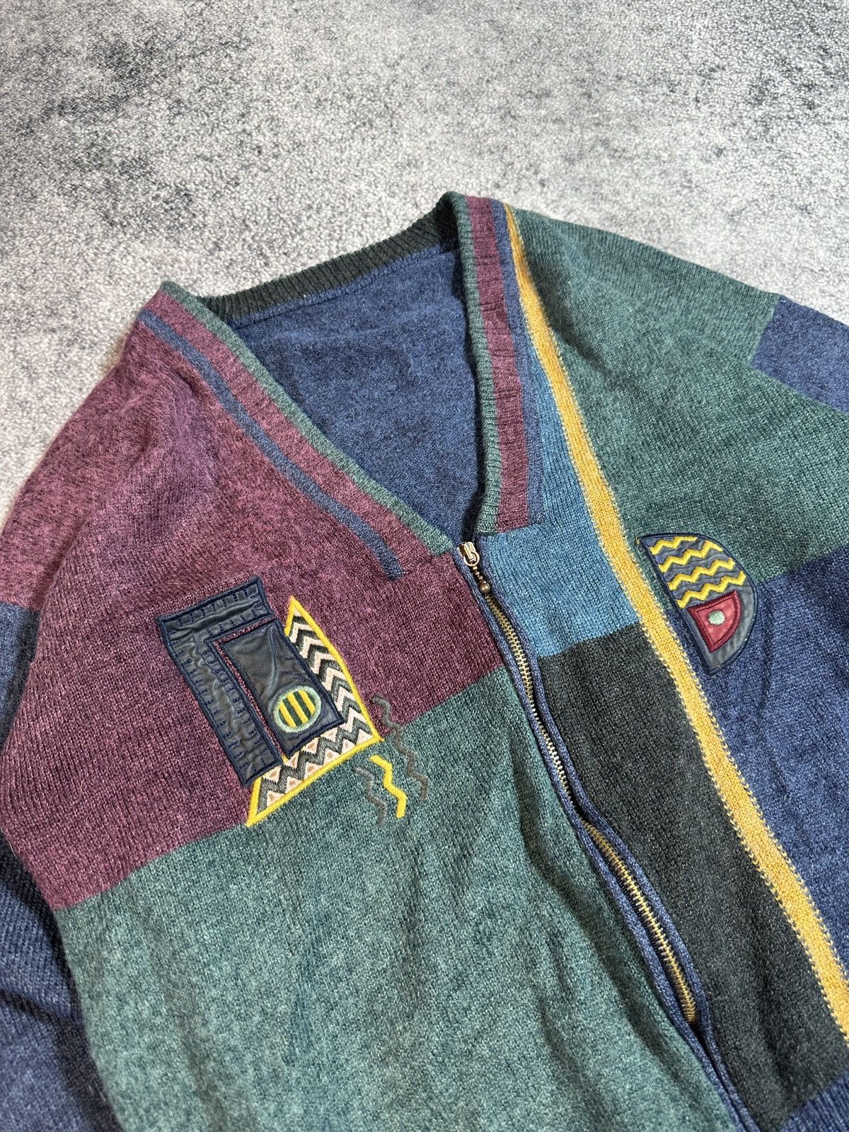 Designer × Vintage Y2K Vintage Cardigan Sweater Streetwear Rare Casual VTg L Size US L / EU 52-54 / 3 - 2 Thumbnail