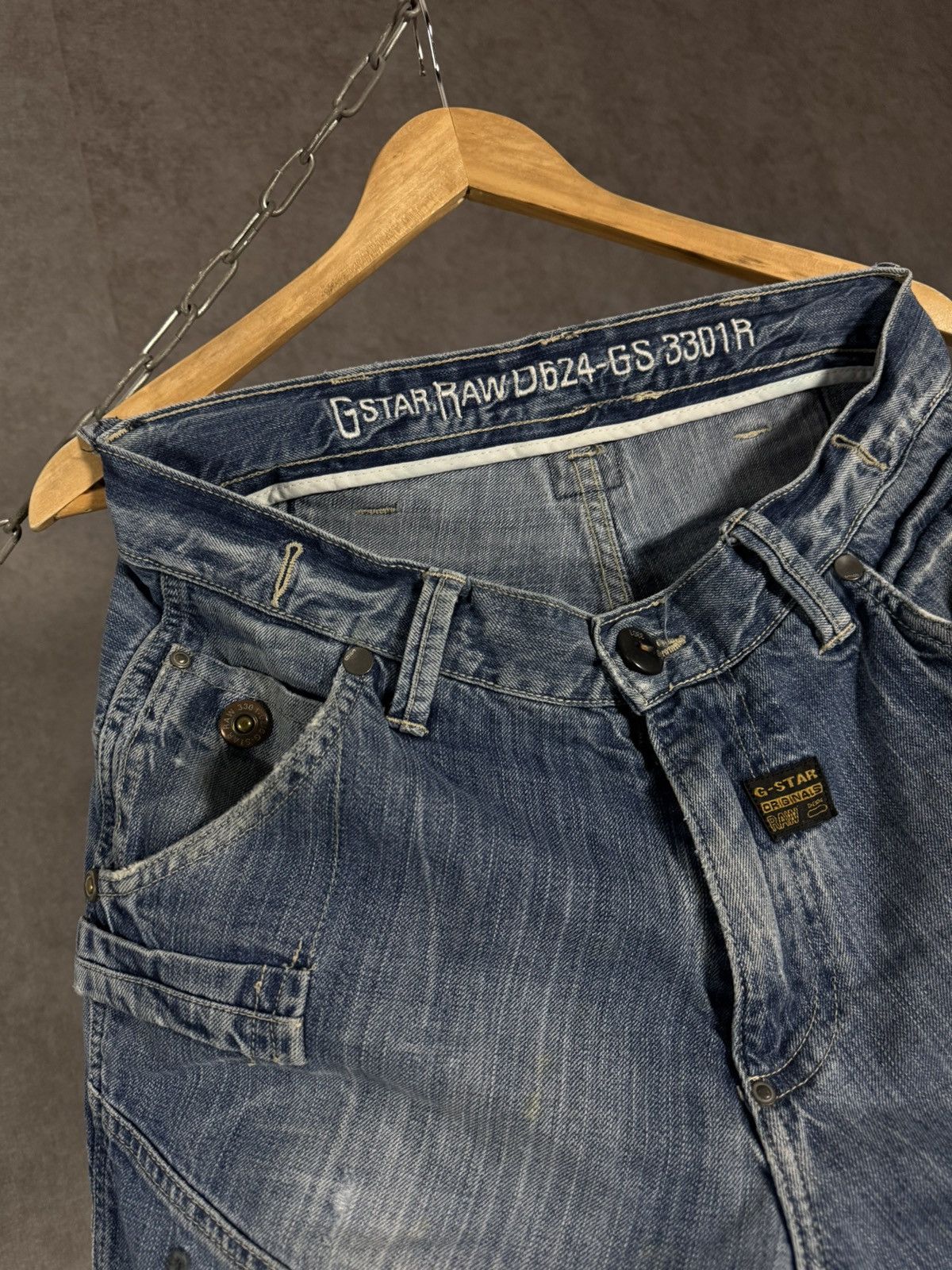 G-Star G Star Raw vintage designer biker jeans Size US 32 / EU 48 - 5 Thumbnail