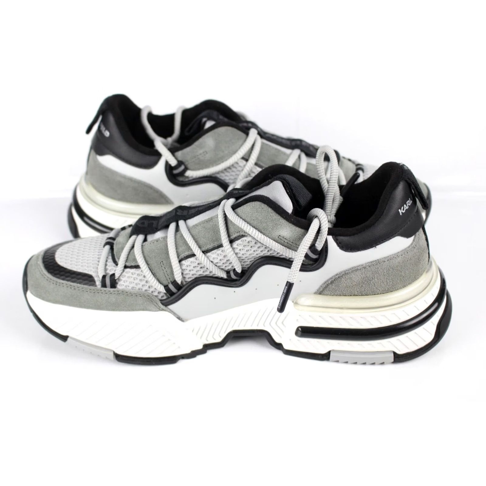 Karl Lagerfeld Karl Lagerfeld Paris Men's Sneakers Grey 11.5 Criss Cross Lace Up Chunky Sole Size US 12 / EU 45 - 2 Thumbnail