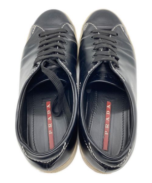 Prada PRADA Leather Sneakers Black 8 (26cm) Size US 8 / EU 41 - 5 Thumbnail