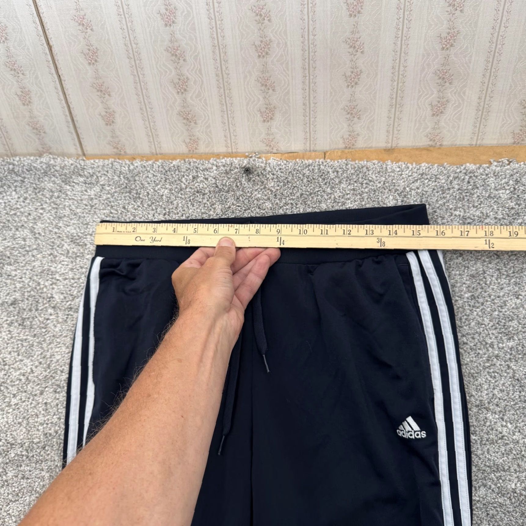 Adidas Adidas Pants Mens Large Blue Tearaway Snap Track Three Stripes Athletic IW7394 Size US 33 - 2 Thumbnail