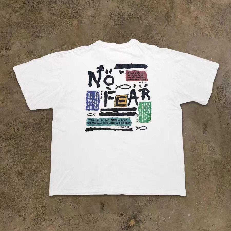 Designer × Japanese Brand White Letter Print Loose Short Sleeve T-Shirt Size US M / EU 48-50 / 2 - 1 Thumbnail