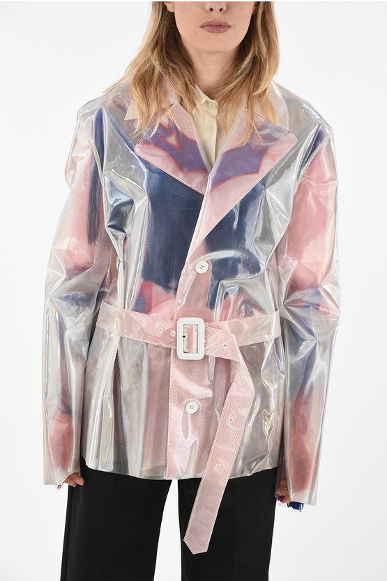 og1mm0624 Single Breasted Trench Coat in Multicolor