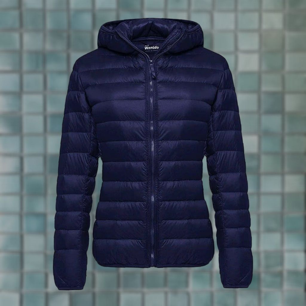 Vintage WANTDO Women's Hooded Packable Ultra Light Weight Down Jacket Dark Navy XL Shirt? Size XL / US 12-14 / IT 48-50 - 1 Thumbnail