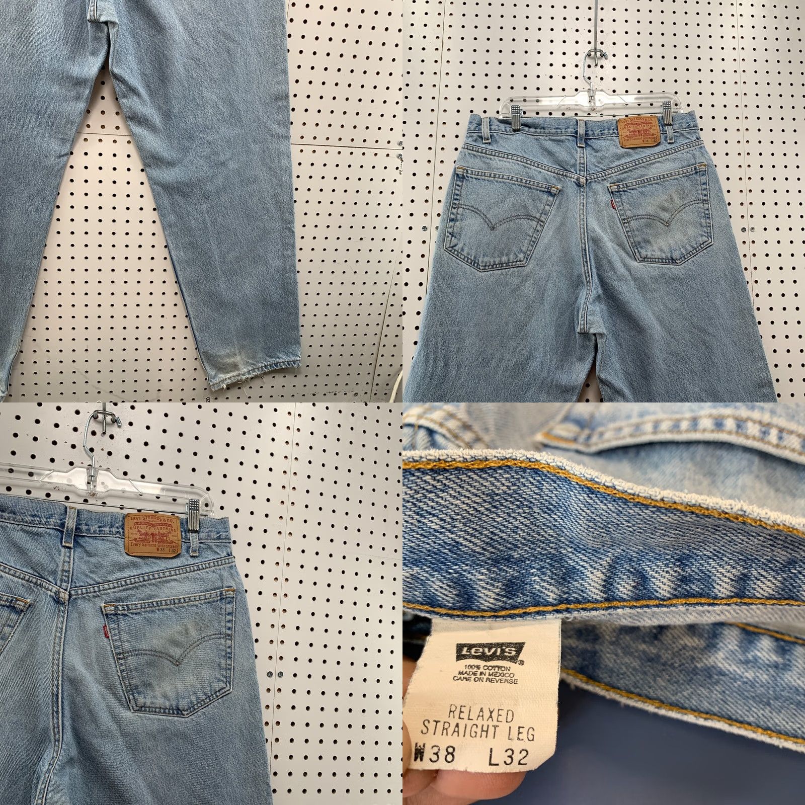 Levi's VINTAGE Levi's Jeans Mens Light Wash Relaxed Straight Denim Size 36X32 Y2K Size US 36 / EU 52 - 9 Thumbnail