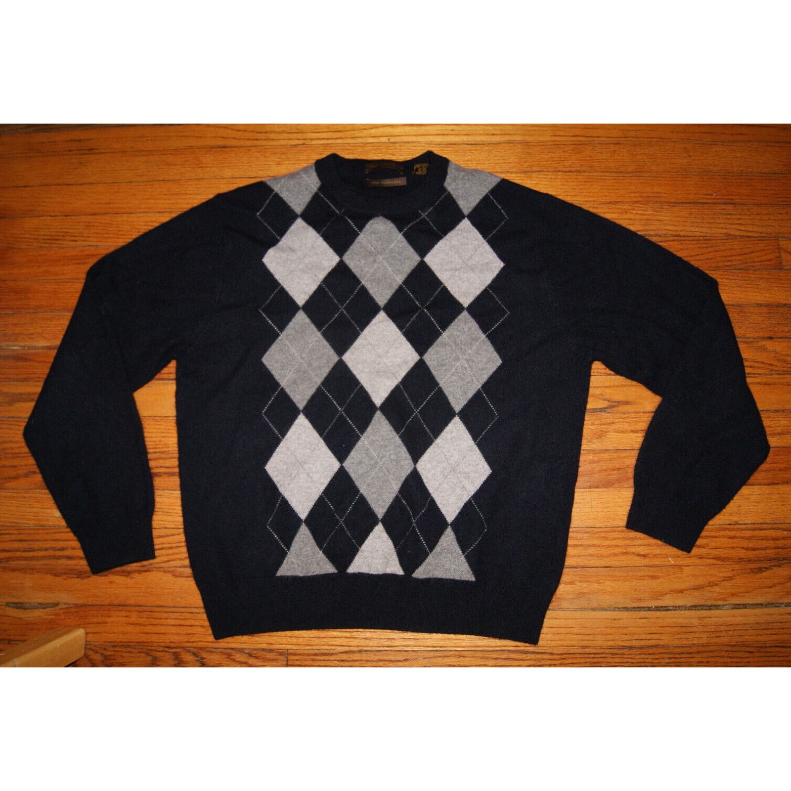 Paolo Mondo Paolo Mondo Argyle 100 Cashmere L V Neck Sweater Men s Grailed