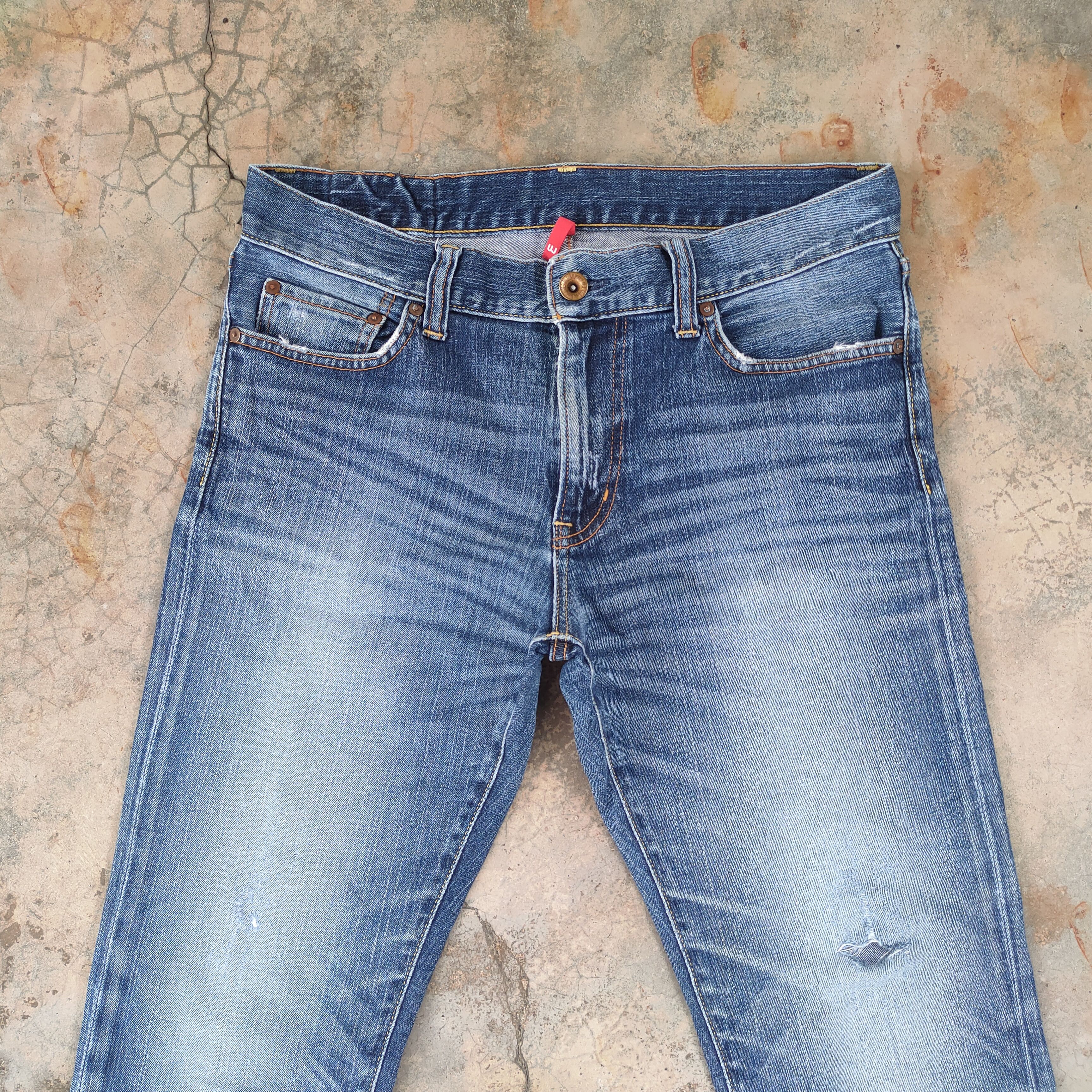 Japanese Brand × Jean × Vintage VINTAGE JAPANESE FADED DISTRESSED JEANS PANTS Size US 34 / EU 50 - 4 Thumbnail