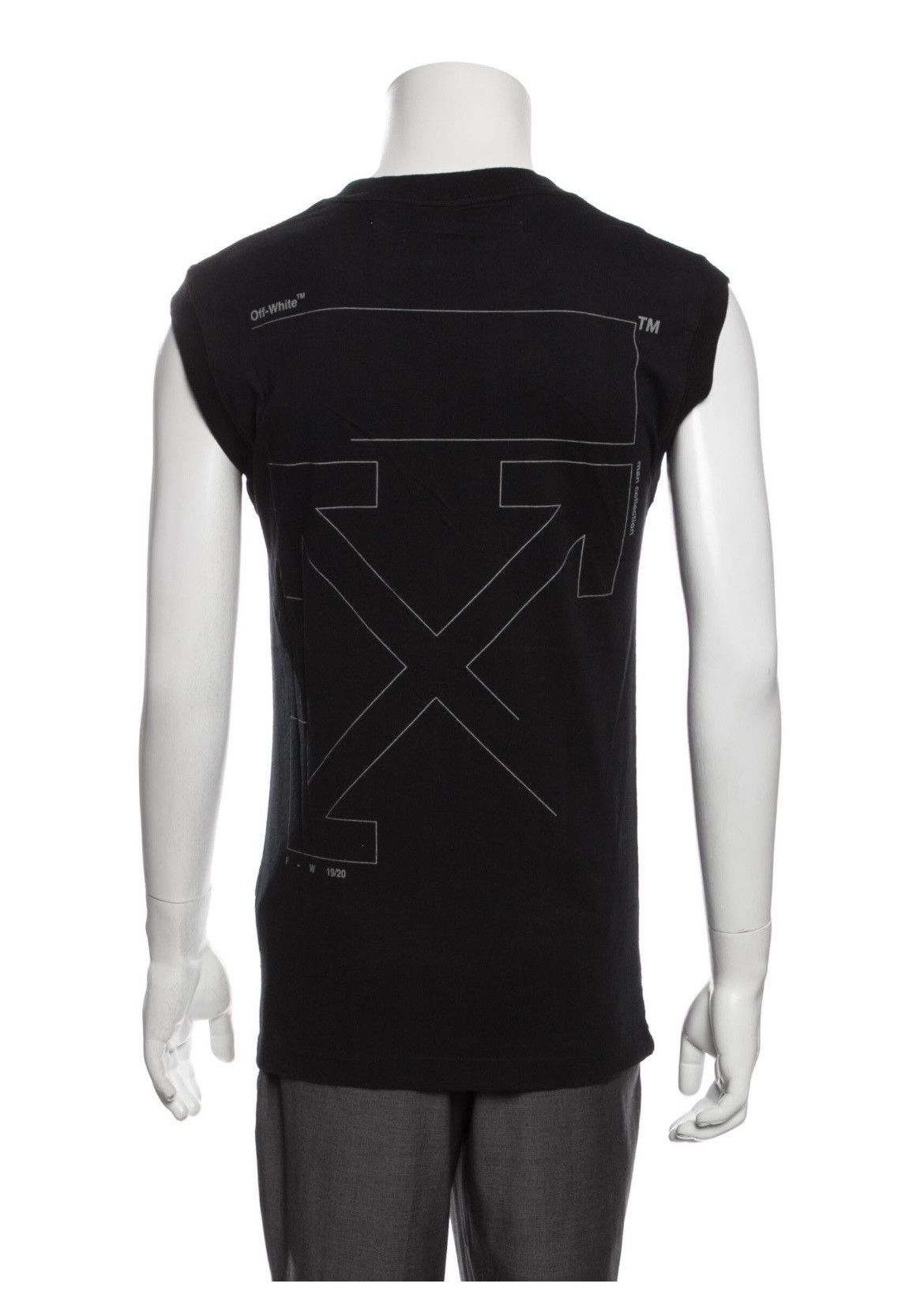 image of Off White Off-White Sleeveless Tee in Black, Men's (Size XS)