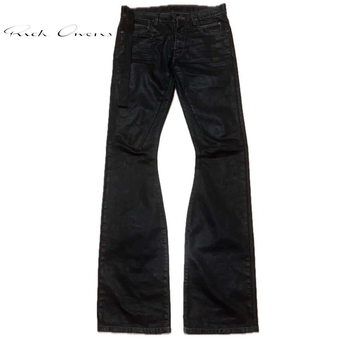 Pre-owned Olmar Mirta X Rick Owens Ss11 Waxed Anthem Bootcut (early Tyrone Bootcut)