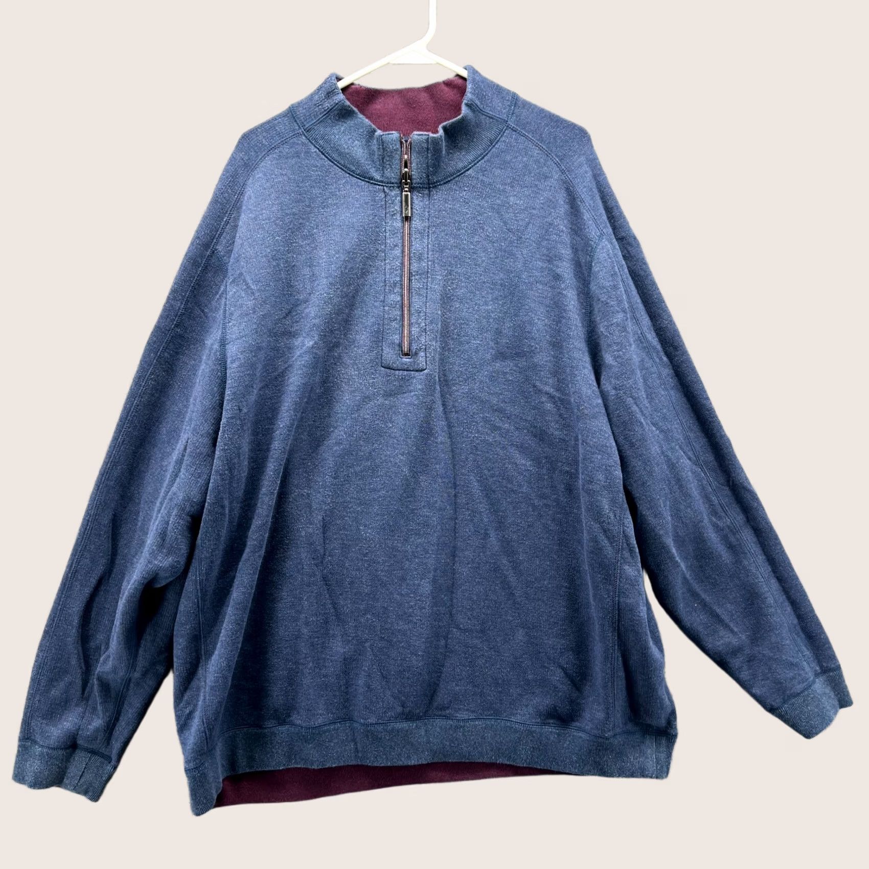 Tommy Bahama VINTAGE Tommy Bahama Sweater Mens 2XL Purple Reversible Pullover Fleece Shirt Size US XXL / EU 58 / 5 - 1 Thumbnail