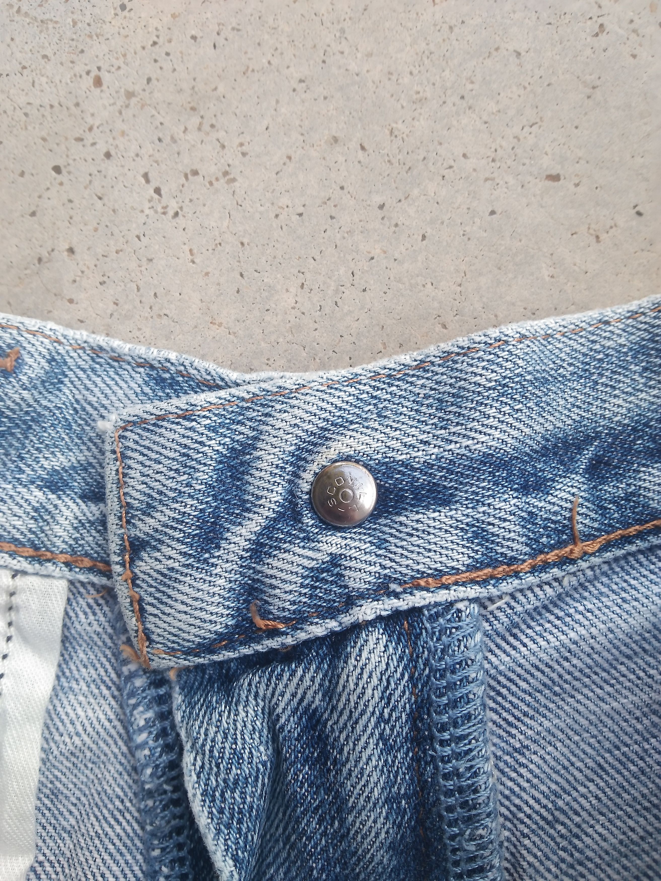 Japanese Brand 90s Vintage Distressed Wrangler Faded Blue Jeans 32x32 Size US 32 / EU 48 - 9 Thumbnail
