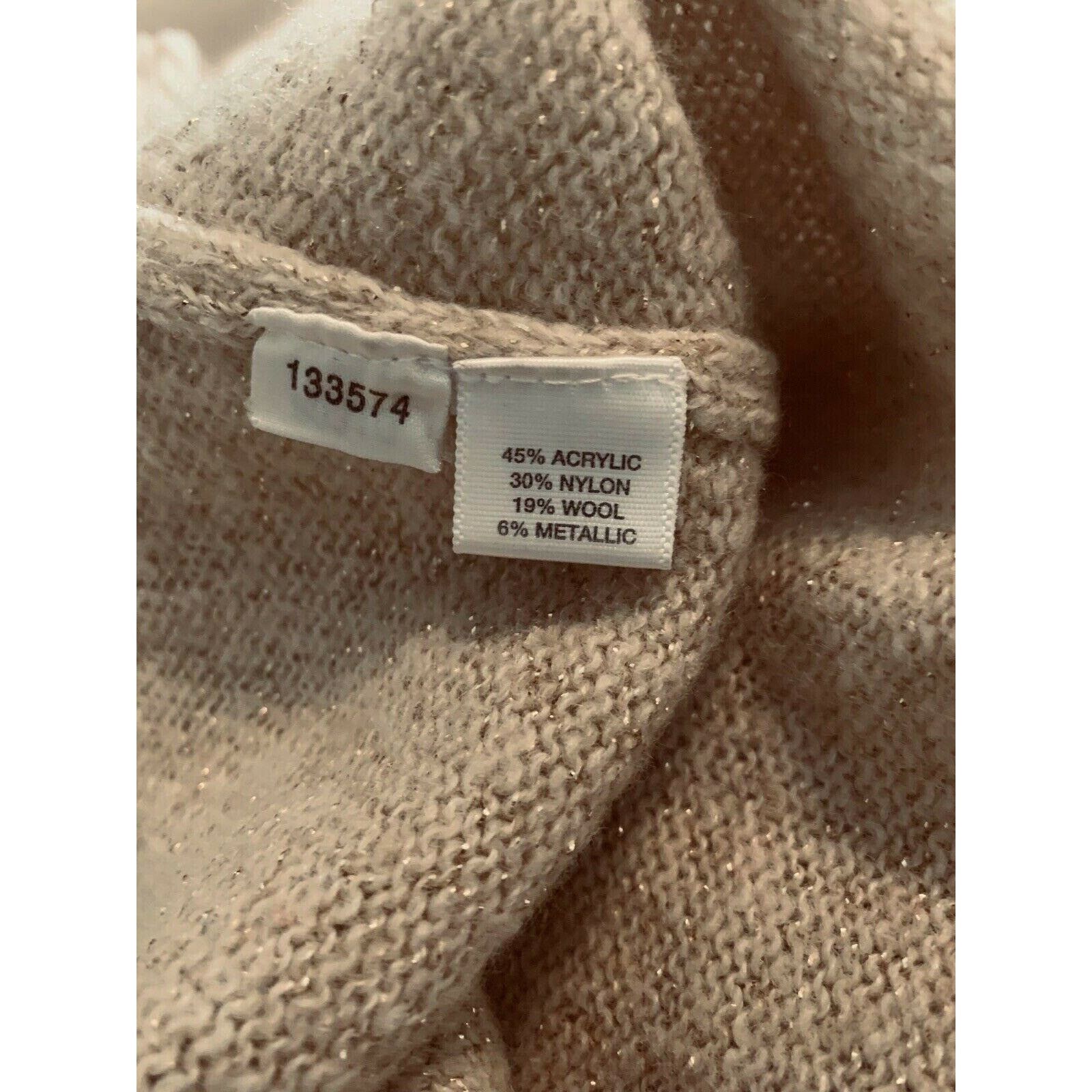 Ann Taylor Ann Taylor beige gold shimmery Long Sleeves sweater size SP Size S / US 4 / IT 40 - 4 Thumbnail