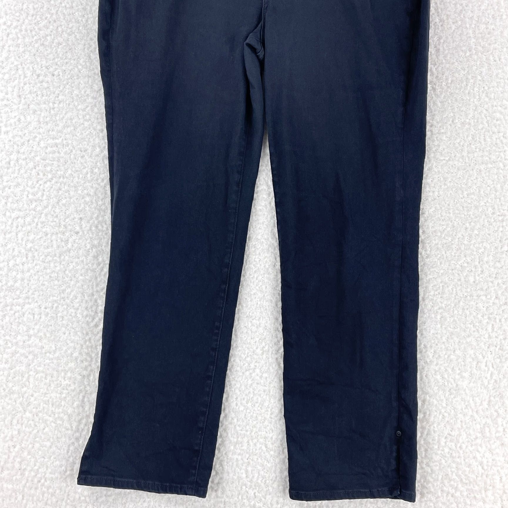 NYDJ NYDJ Sheri Slim Straight Jeans Womens Size 10 Black Denim Mid-Rise Pant Size 32" / US 10 / IT 46 - 3 Thumbnail