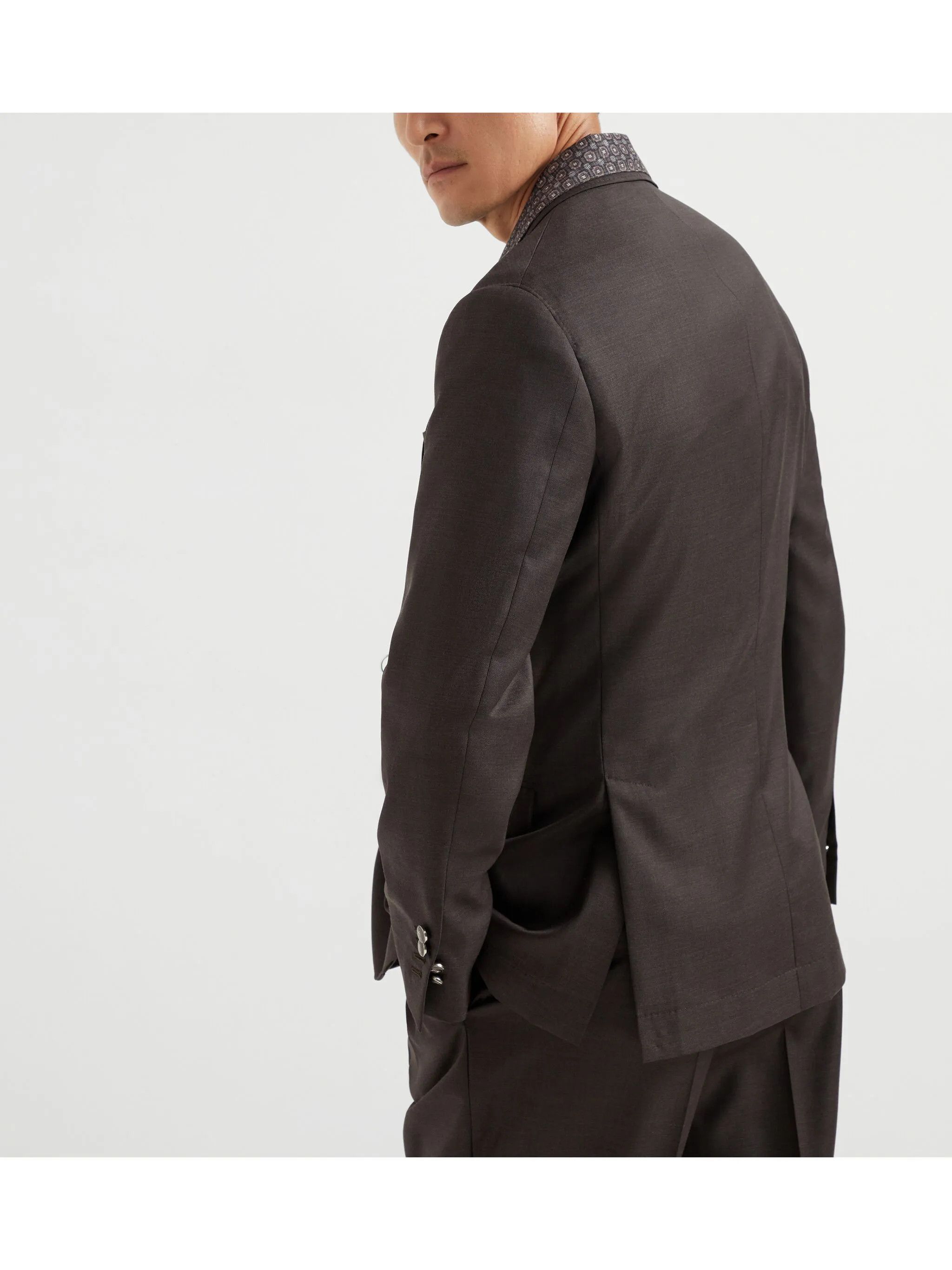 Brunello Cucinelli o1y0526 Double-breasted Blazer in Dark Brown Size US L / EU 52-54 / 3 - 4 Thumbnail