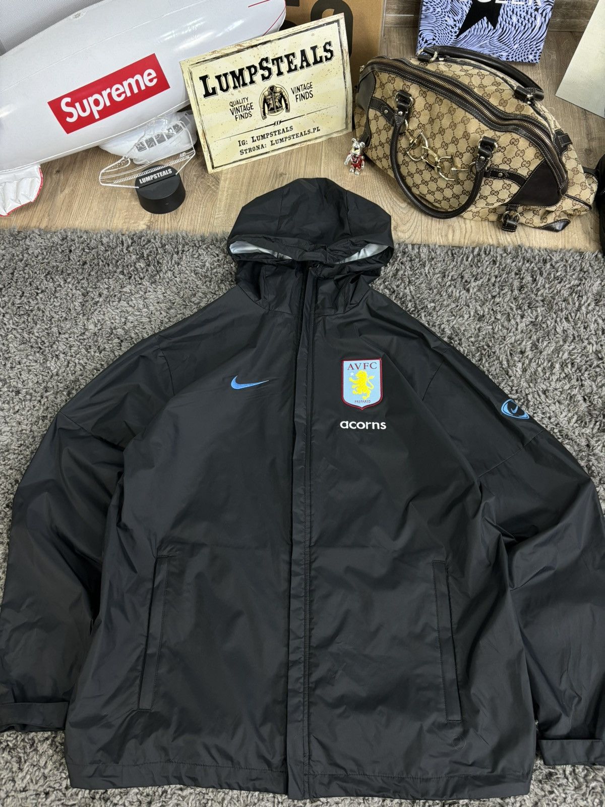 Nike Vintage Windbreaker Jacket Football Aston Villa Nike Nylon Size US M / EU 48-50 / 2 - 4 Thumbnail