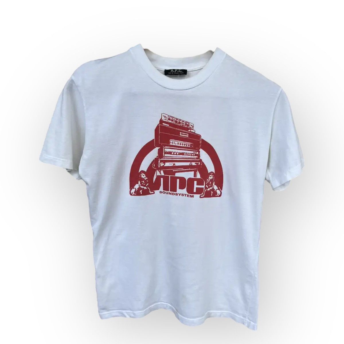 A.P.C. A.P.C SOUND SYSTEM WHITE TEE Size US S / EU 44-46 / 1 - 1 Thumbnail