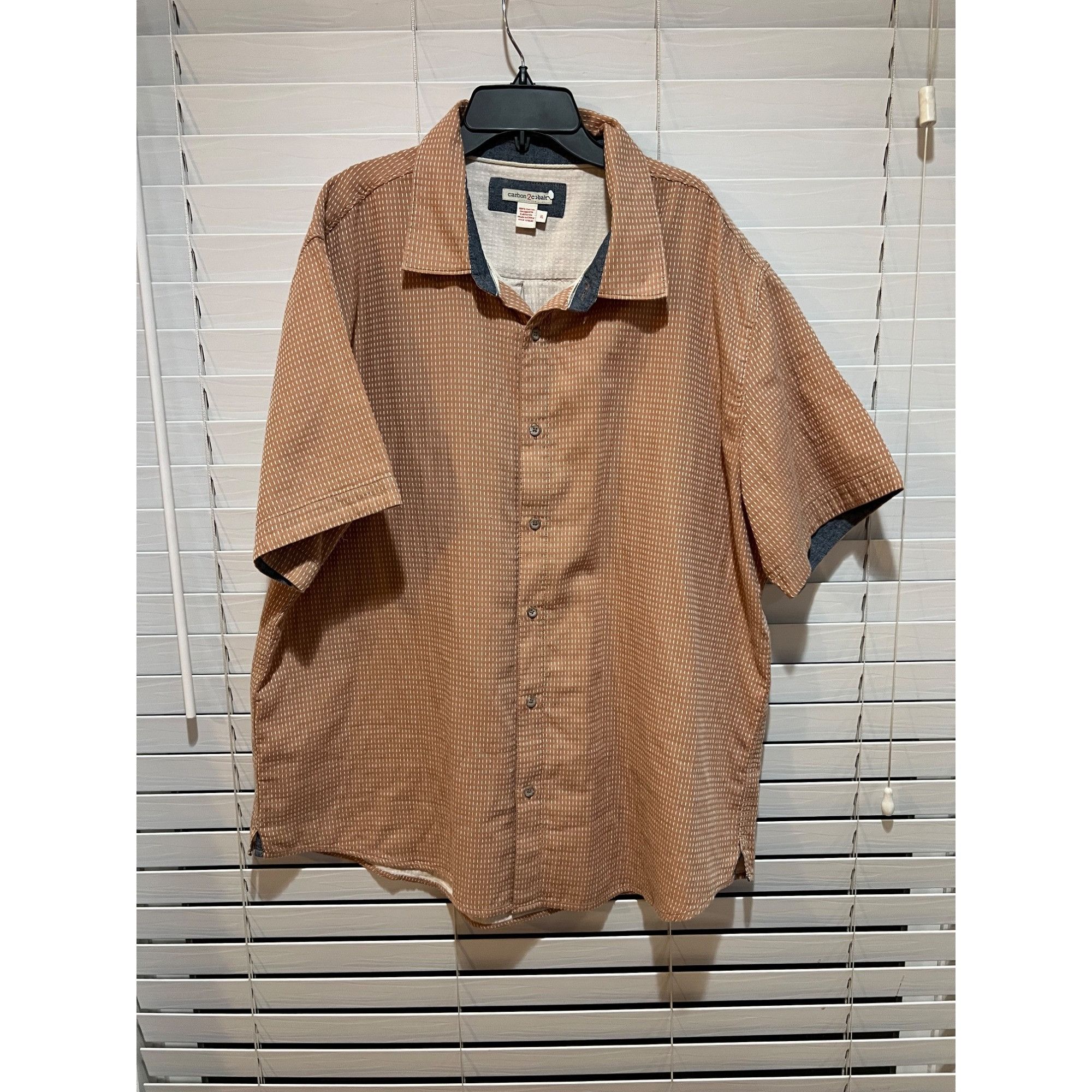 Carbon2Cobalt Carbon 2 Cobalt Short Sleeve Button Up Shirt - Size XL Size US XL / EU 56 / 4 - 1 Thumbnail