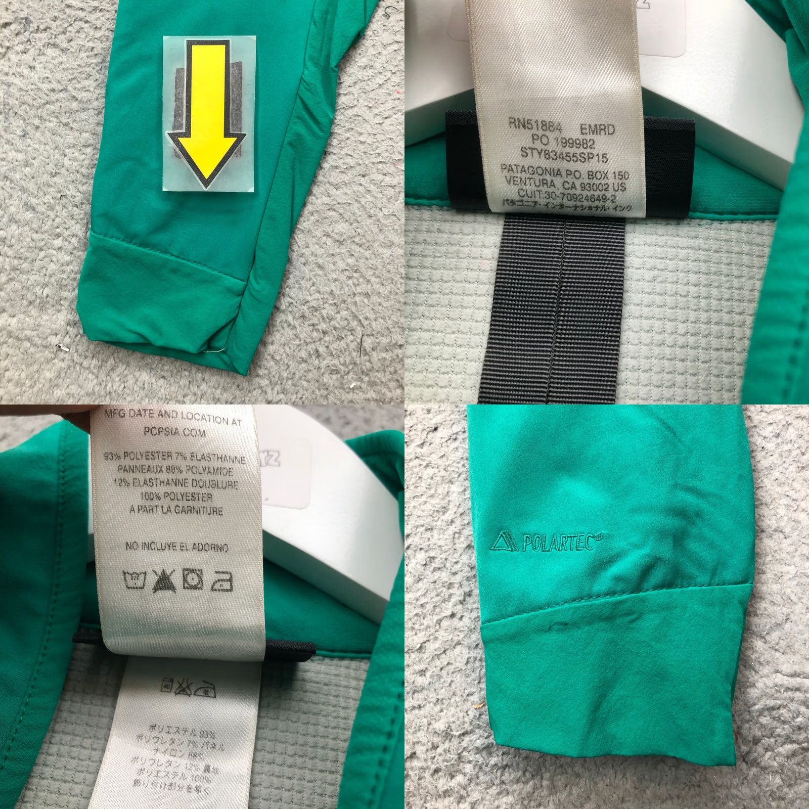 Patagonia Patagonia Jacket Womens L Emerald Logo Polartec Adze Hybrid Full Zip Pockets Short Length Size L / US 10 / IT 46 - 8 Thumbnail