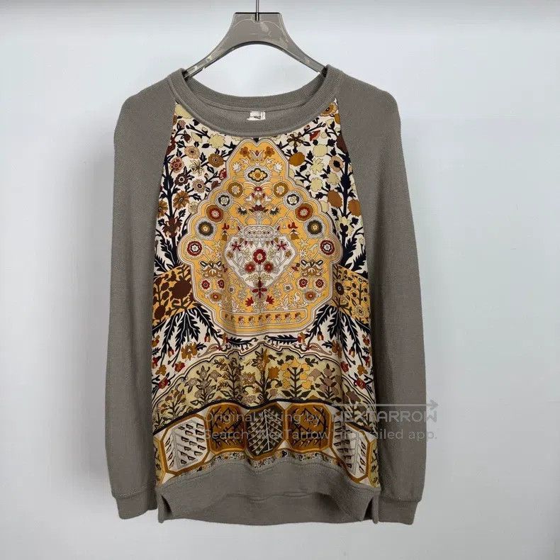 Hermes Hermes classic totem silk and cashmere patchwork top Size XXS / US 00 / IT 34 - 1 Thumbnail