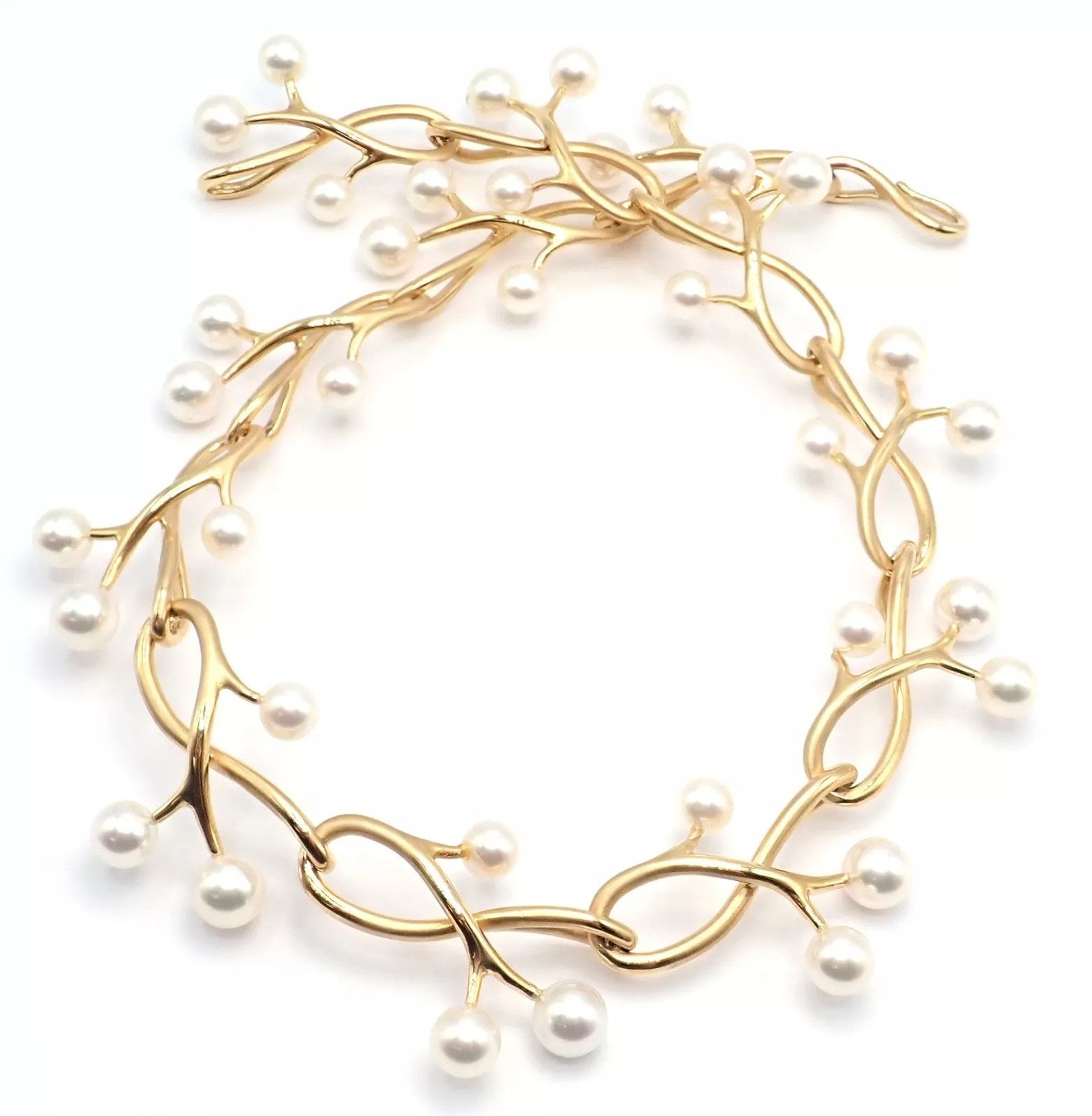 Vintage Angela Cummings & Assael 18k Yellow Gold Pearl Necklace Size ONE SIZE - 6 Thumbnail