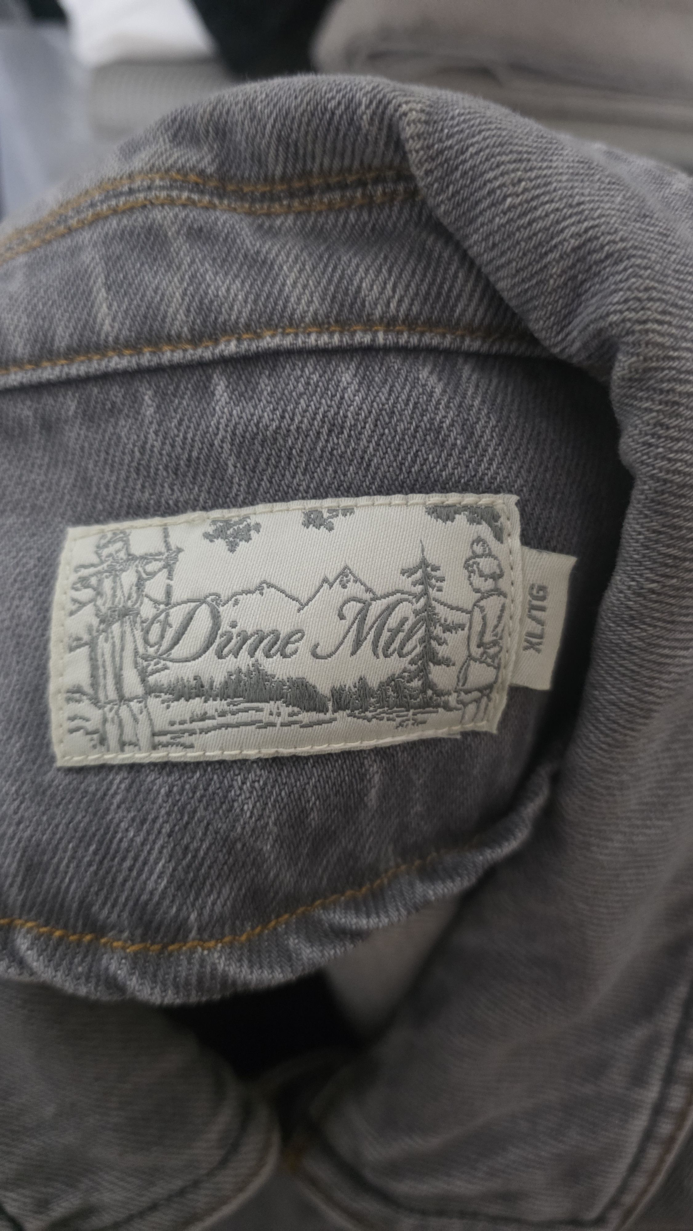 Dime Dime Denim Jacket Dipped Sandblasted Grey Size US XL / EU 56 / 4 - 4 Thumbnail