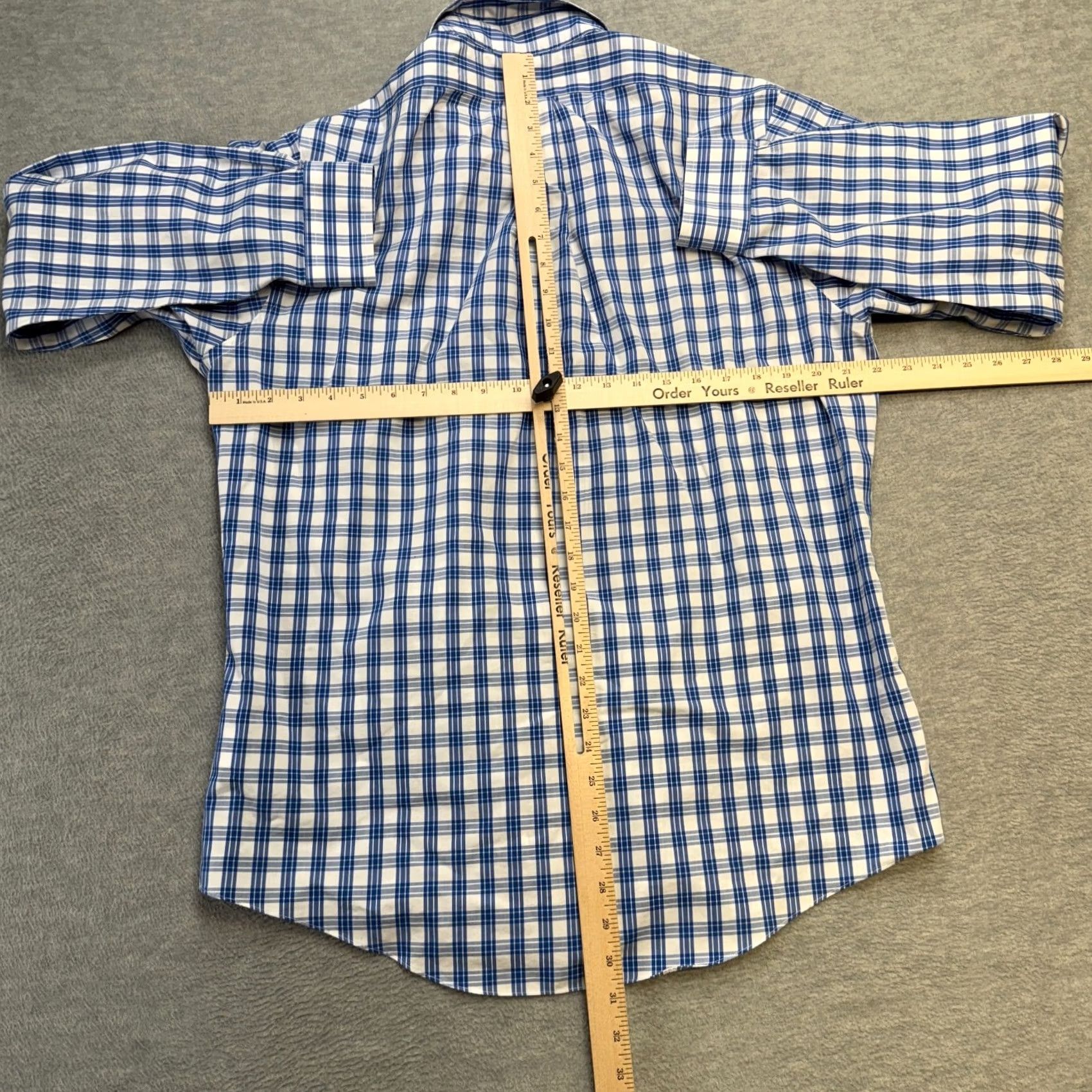 Brooks Brothers Brooks Brothers Shirt Mens Large Blue White Plaid Regent Fit Non Iron Cotton Button-Up Navy Blue Plaid Size US L / EU 52-54 / 3 - 6 Thumbnail