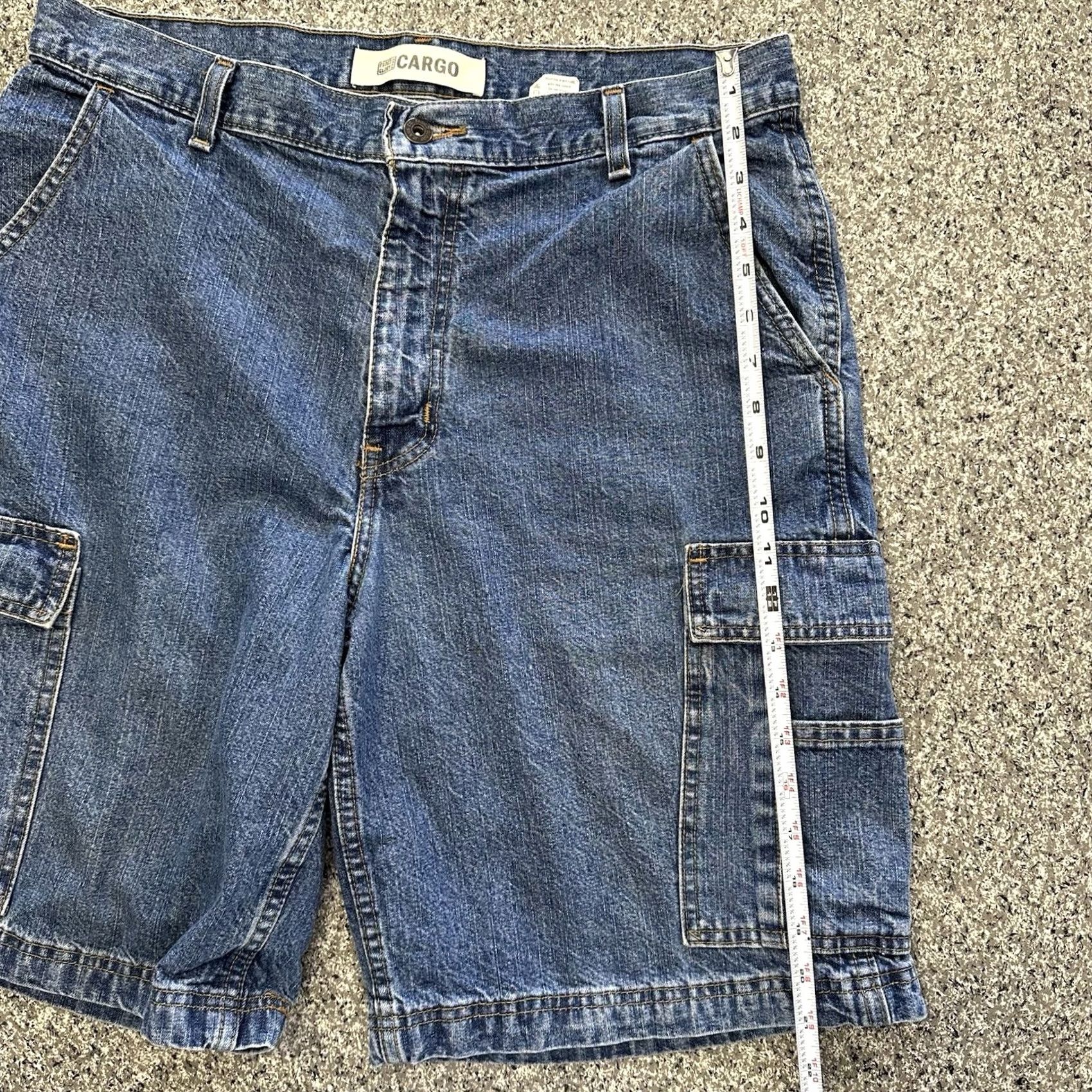 Faded Glory Faded Glory Denim Cargo Shorts Mens 34x10 Vintage Y2K Jean Co Cotton Denim Cargo 5-Pocket Mens Size US 34 / EU 50 - 5 Thumbnail