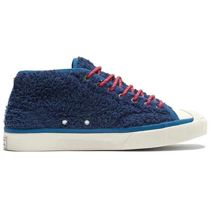 Converse CONVERSE JACK PURCELL WOMEN’S 6 MID RETRO SHERPA NAVY LEMON Size US 6 / IT 36 - 3 Thumbnail