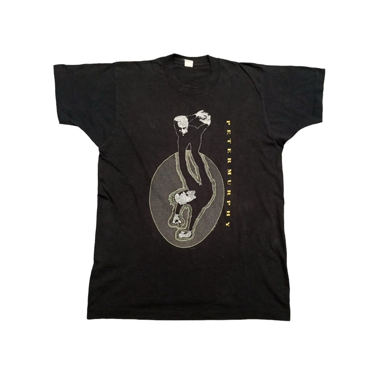 image of Band Tees x Rock Band Vintage 1989 Peter Murphy Deep Album Promo Shirt in Black, Men's (Size Large)