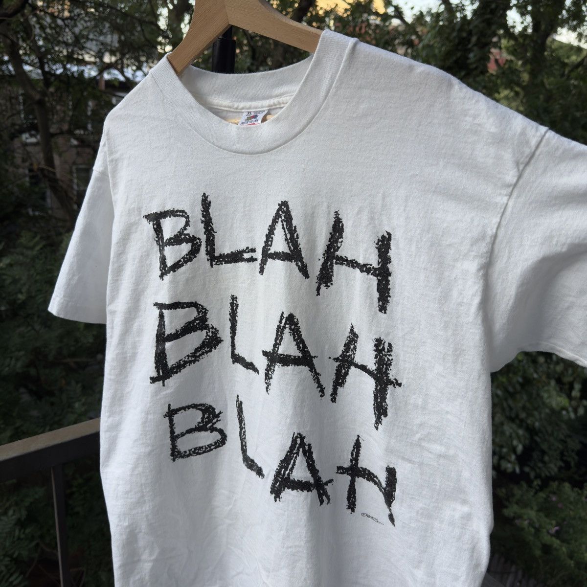 Vintage Blah Blah Blah Thrashed Faded Distressed Shirt ERD Grunge Size US XL / EU 56 / 4 - 5 Thumbnail