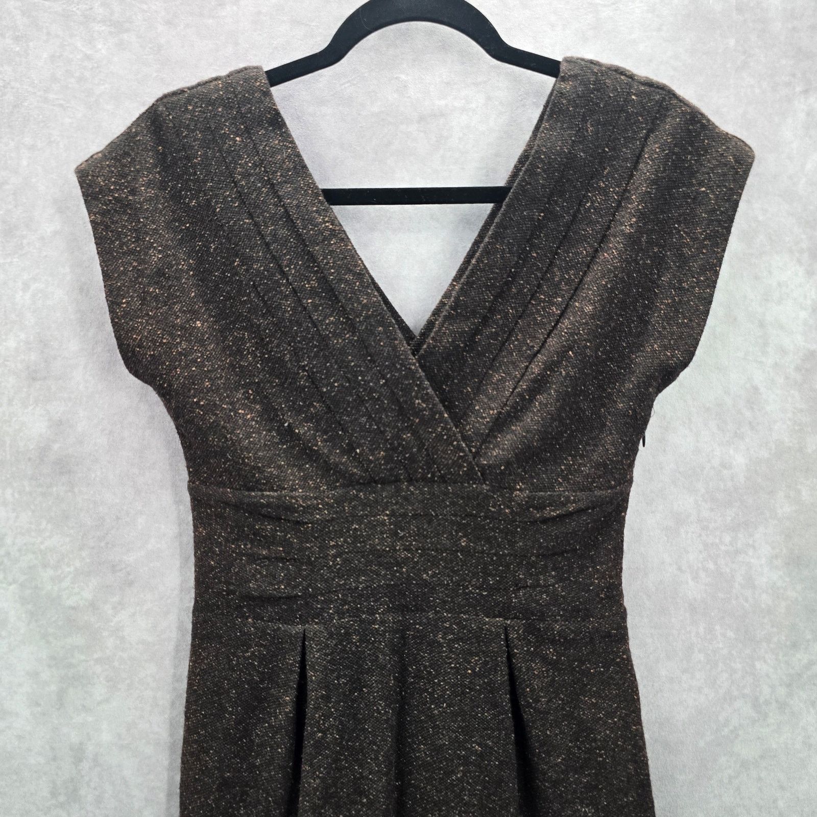Banana Republic Banana Republic Brown Speckle Wool Silk Dress 4 Small Size S / US 4 / IT 40 - 3 Thumbnail