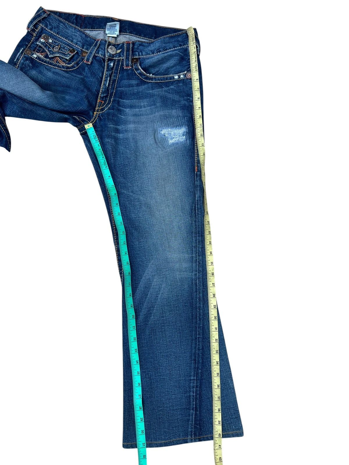 True Religion VTG Y2K True Religion Rainbow Joey Denim Super Flare Jeans Size US 33 - 6 Thumbnail