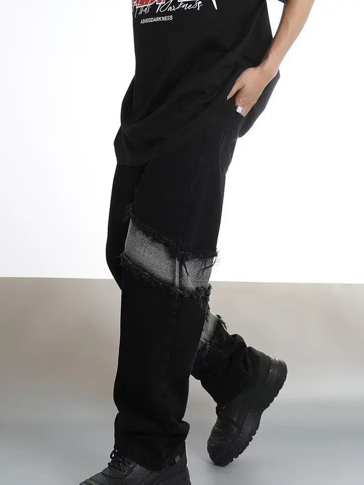 Japanese Brand × Jean Retro loose wide leg patchwork jeans Size US 32 / EU 48 - 3 Thumbnail