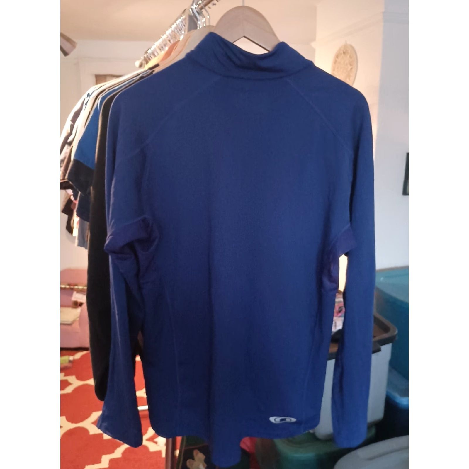 Salomon VINTAGE Salomon Zip Up Acti Therm Fleece Pullover Athletic Wear Jacket XL Blue Men Size US XL / EU 56 / 4 - 3 Thumbnail