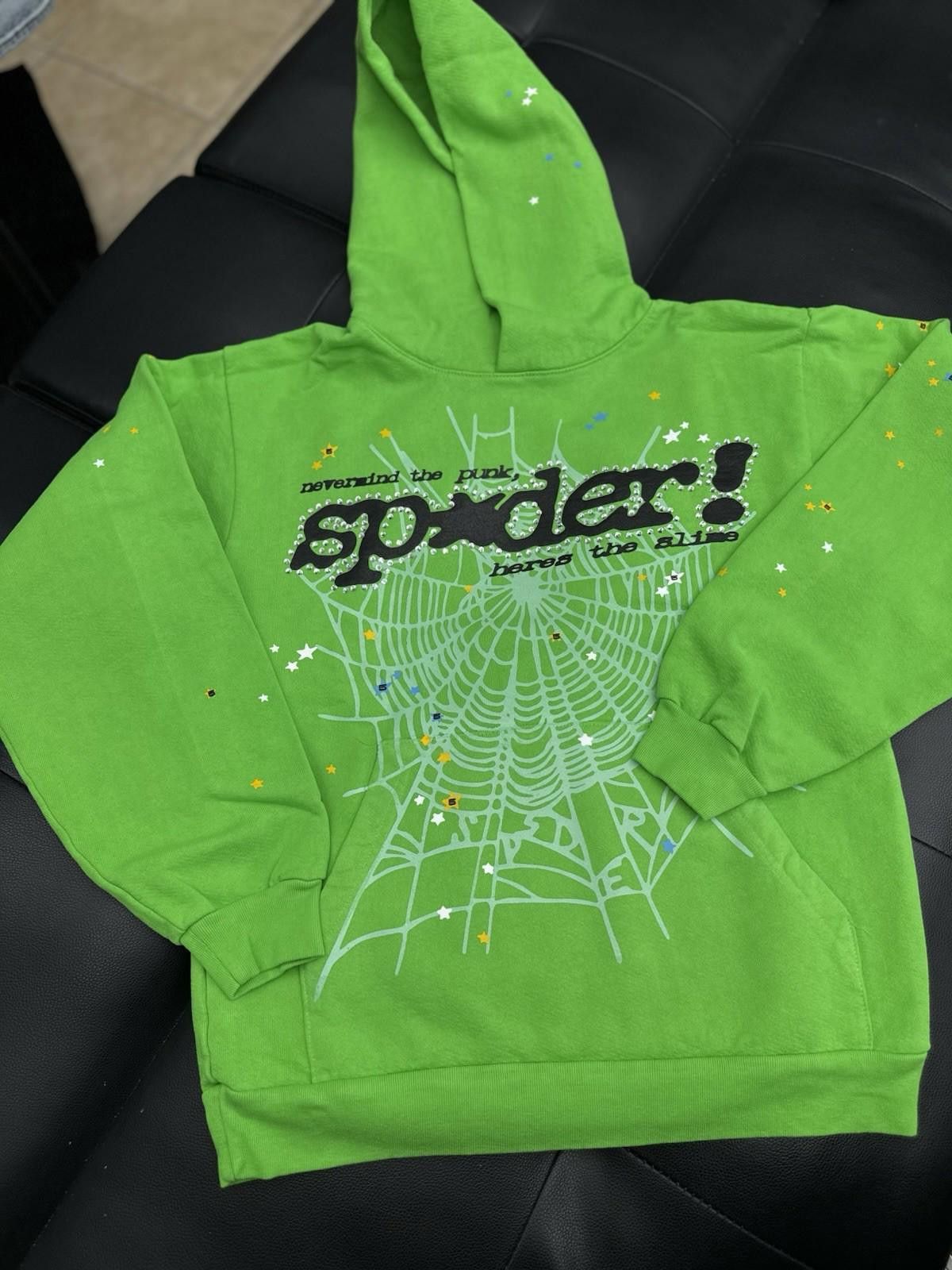 Sp5der Sp5der Worldwide Green Slime Stone Crystal Hoodie Size (S) Size US S / EU 44-46 / 1 - 2 Thumbnail