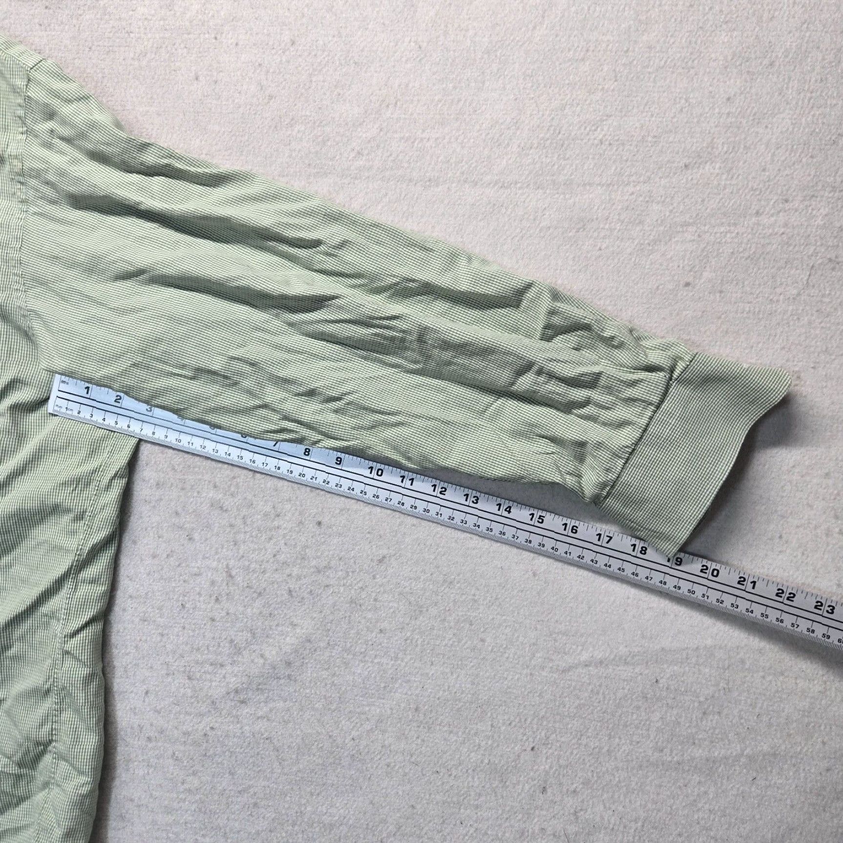 Lands' End Lands' End Green Check Long Sleeve Button-Up Shirt Adult Mens 17.5 34 Classic Casual Size US XL / EU 56 / 4 - 5 Thumbnail