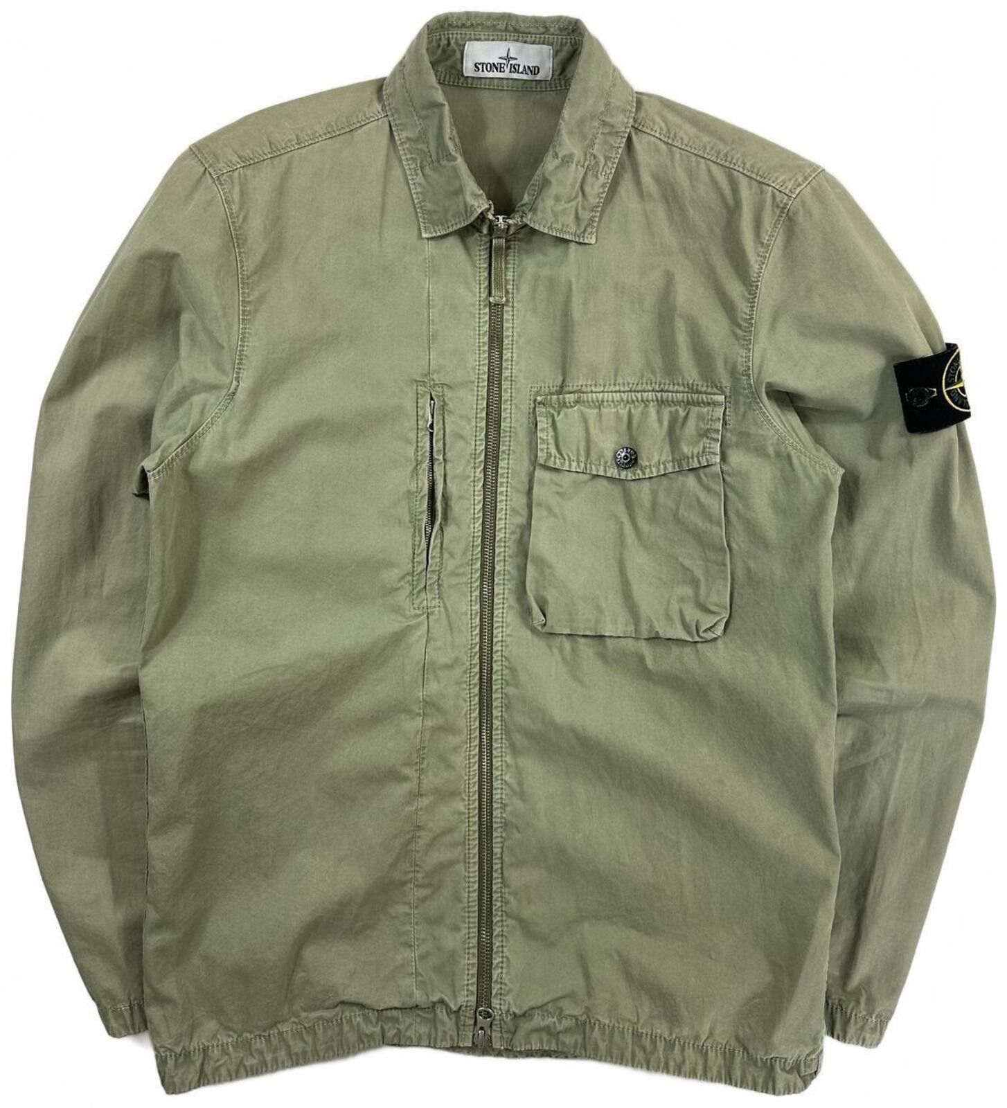 Stone Island Stone Island Zip Up Overshirt Light Green Small Size US S / EU 44-46 / 1 - 1 Thumbnail
