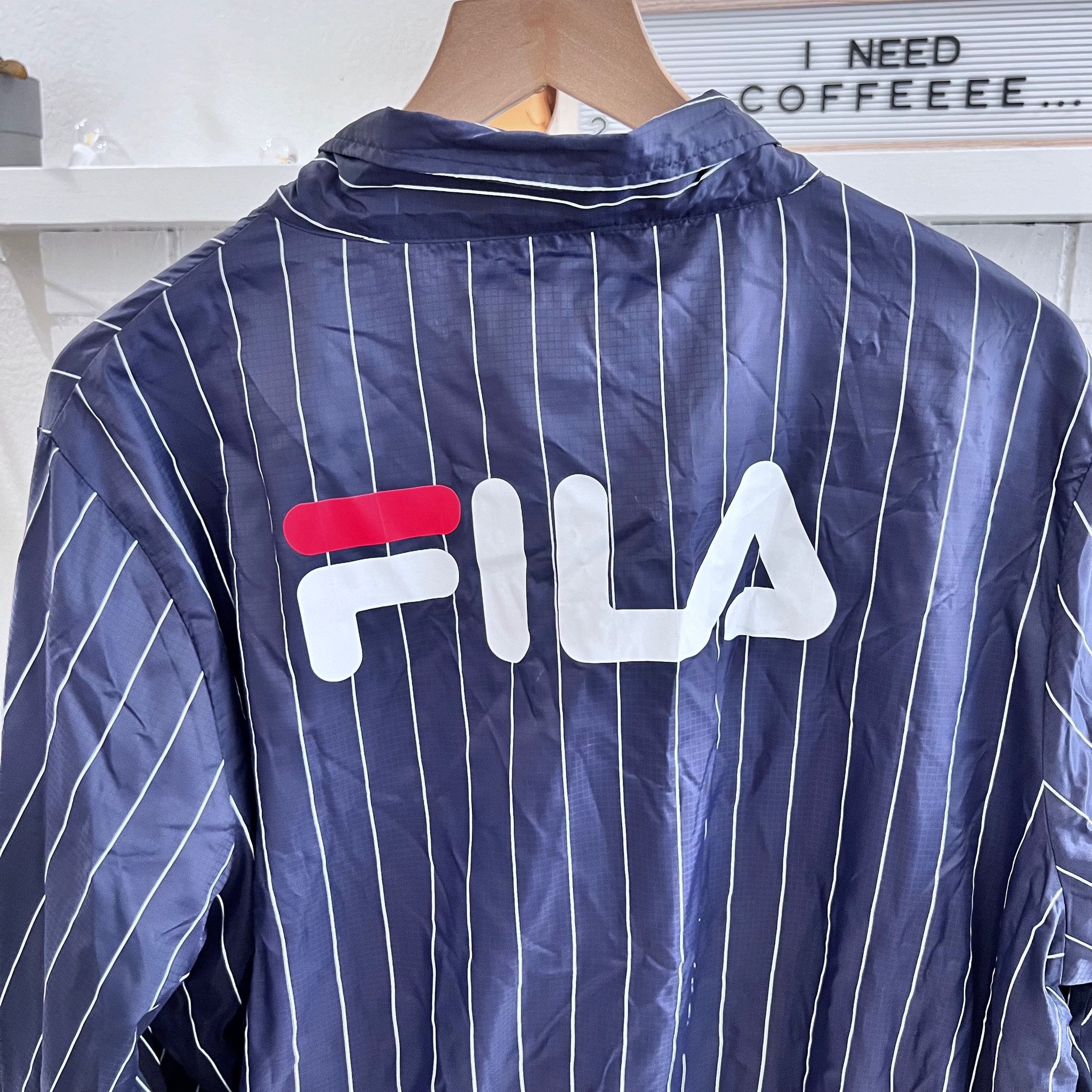 Fila Fila Stripe Logo Coach Jacket Size US L / EU 52-54 / 3 - 3 Thumbnail