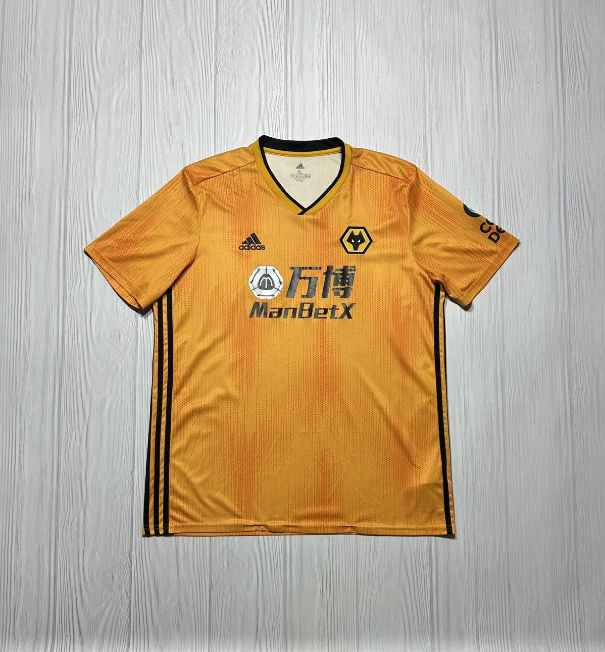 Adidas 2019-20 Wolverhampton Adidas Home Soccer Jersey Size XL Size US XL / EU 56 / 4 - 1 Thumbnail