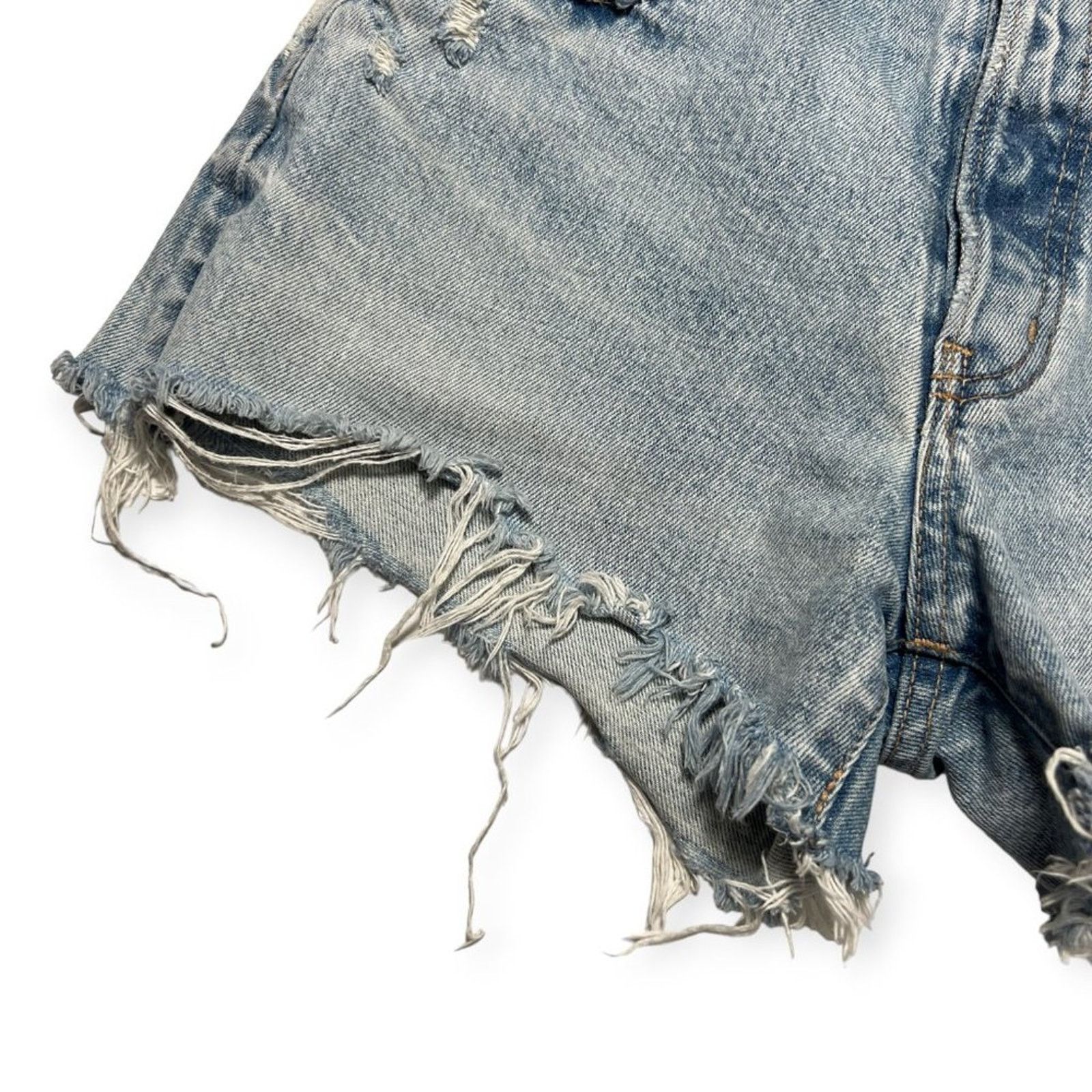 Moussy Vintage Denim Jean Shorts SIZE 26 Destroyed Japan